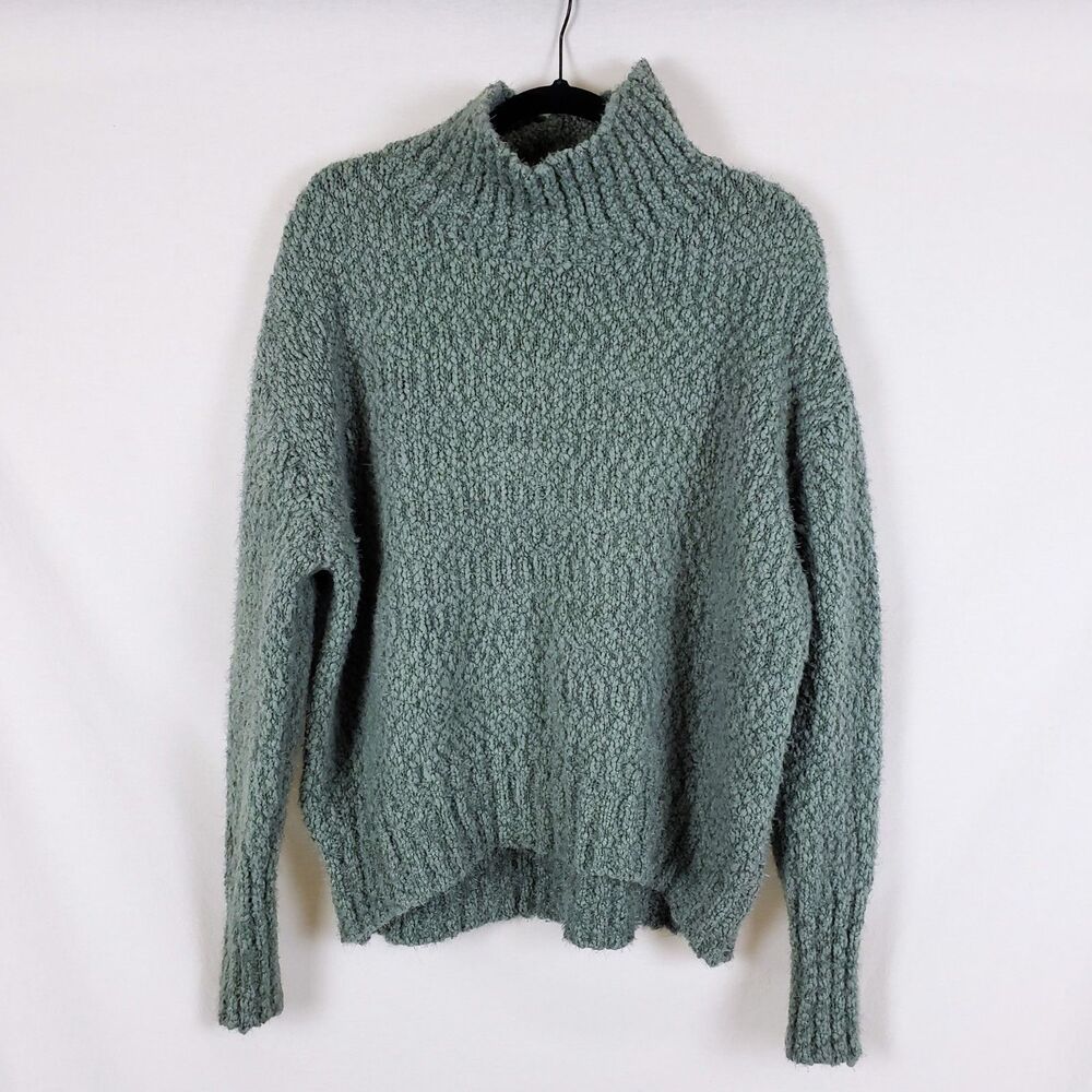 Cynthia Rowley Chunky Knit Sweater Womens L Sage Green Scandi Cozy Academia